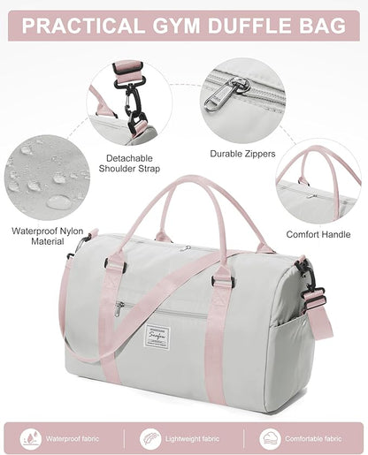 Gym Bag Womens,Travel Duffel Carry on Bag Sport Tote Bag Weekend Overnight Bag