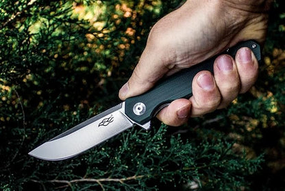 Firebird GANZO FH11 Top Pocket Folding Knife D2 Steel Blade Anti-slip G10 Handle with Clip Hunting Gear Fishing Camping Outdoor Folder EDC Pocket Knife (Green)