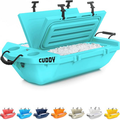 CUDDY Floating Cooler and Dry Storage Vessel for Land & Water – 40QT– Great for River, Beach, Kayak, Pool, & Lake - Multiple Color Options