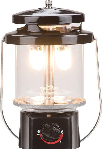 Coleman 1000 Lumens Deluxe Propane Lantern, Gas Lantern with Adjustable Brightness, Pressure Control, Carry Handle, and Mantles Included