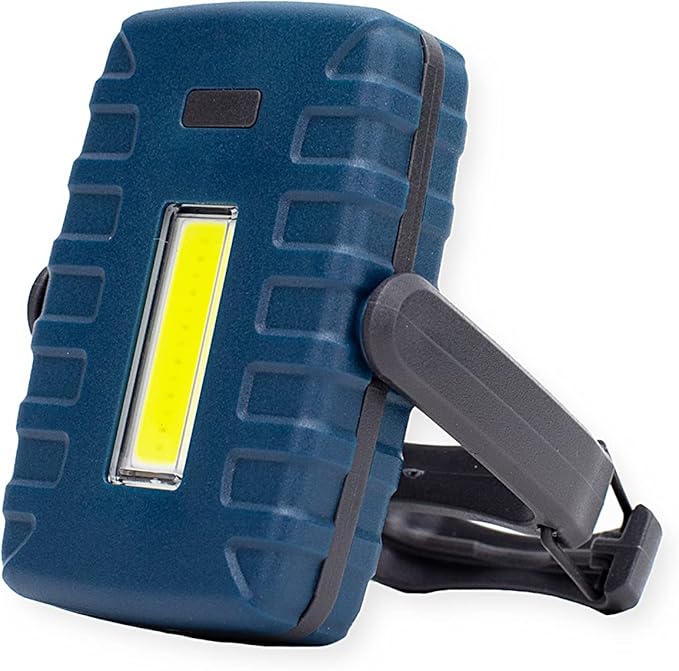 Carson COB White and Red LED Compact and Lightweight Flashlight with Hook and Stand with 4 Lighting Modes - Great Portable Light for Camping, Hiking and Travel (KL-20)