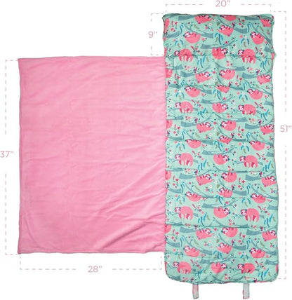Stephen Joseph, Toddler All Over Print Nap Mat with Soft Blanket and Removable Pillow for Boys & Girls, Kids Sleeping Bag for Elementary, Daycare, Preschool with Carry Handle