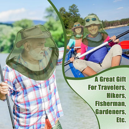 6 Pack Mosquito Head Net Bug Head Net Insects Mesh Head Net for Outdoor Face Neck Head Protecting