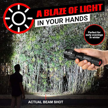 GearLight LED Flashlight Bright, Zoomable Tactical Flashlights with High Lumens and 5 Modes for Emergency and Outdoor Use -Camping Accessories -S1000
