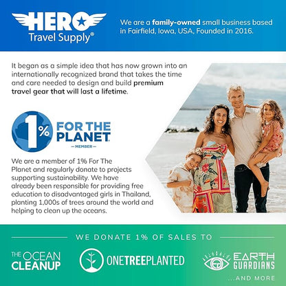 Hero Microfiber Towel for Travel, Camping, Beach, Gym – 24” X 48” (Includes Bonus Washcloth)