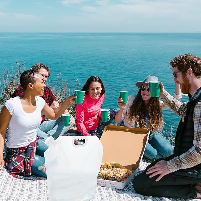 20.8Gallon(80Litres) Water Storage Containers, Foldable Water Bag, BPA-Free, 8PCS-2.6Gallon/10L，Premium Collapsible Water Jug, and Water Containers, for Camping, Hiking, Emergency Water Storage