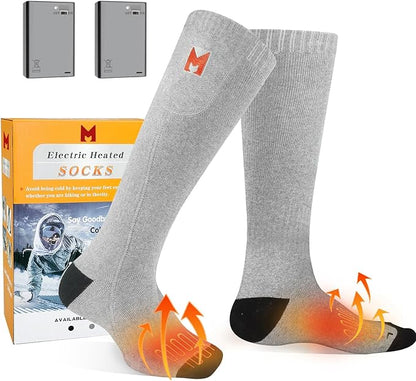 Heated Socks, Electric Heated Socks for Men Women, Battery Heated Socks for Skiing Camping Cycling Hunting Fishing Outdoor Warm Winter
