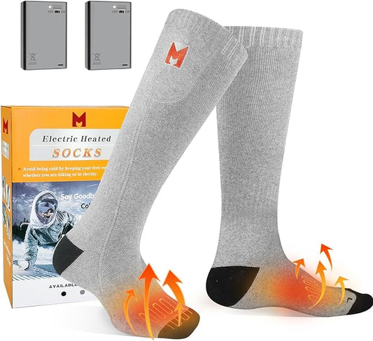 Heated Socks, Electric Heated Socks for Men Women, Battery Heated Socks for Skiing Camping Cycling Hunting Fishing Outdoor Warm Winter
