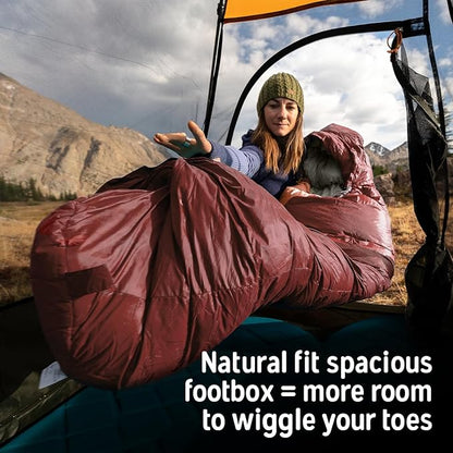 Kelty Cosmic 0 Down Mummy Sleeping Bag - 550 Fill Duck Down Winter Backpacking Sleeping Bag