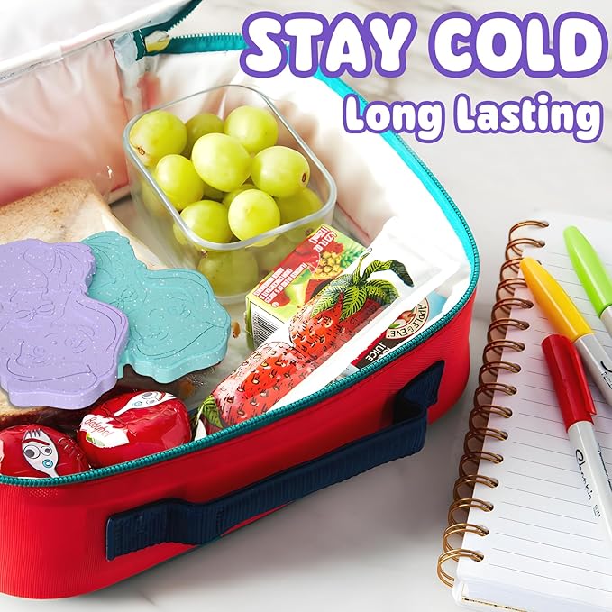 HiYZ Mermaid Ice Packs for Lunch Boxes - Reusable Kids Ice Packs - Quick Freeze, Space Saving, Long-Lasting Cooler for Lunch Box, Thin Ice Packs Ideal for Travel, Picnics, and School