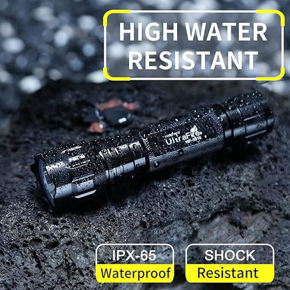 ULTRAFIRE Tactical Flashlight, WF-501B 800 Lumens Super Bright 5 Mode Mini LED Flashlight,IPX-65 Waterproof EDC Handheld Torch for Outdoor Camping and Hiking