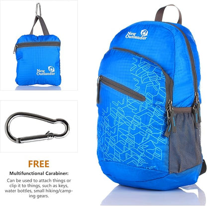 Outlander Packable Handy Lightweight Travel Hiking Backpack Daypack-Light Blue-L