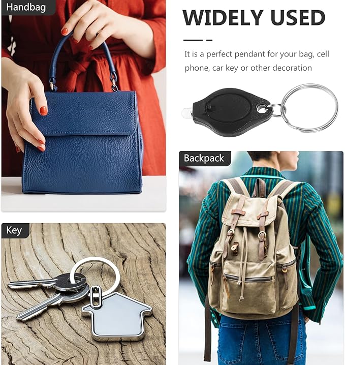 VILLCASE Led Keychain, Flashlight Key Ring Light Torch Blacklight Key Tiny Mini Small Blacklight Key Ring Light Lamp Led Flashlight Micro Torch Coin Bag Wallet
