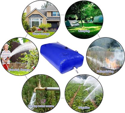 3000 L/792.5 gal Water Bladder Storage Containers, Foldable Portable Water Tank Large Capacity Soft Water Bag, Drought Resistance, Fire Prevention, Emergency Water