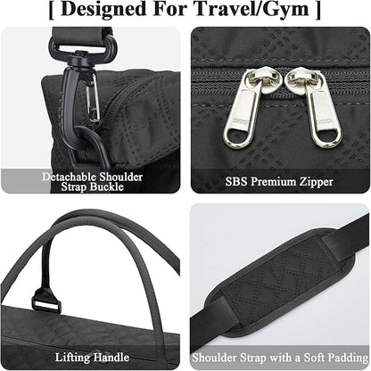Travel Duffel Bag,Sports Tote Gym Bag,Shoulder Weekender Overnight Bag for Women