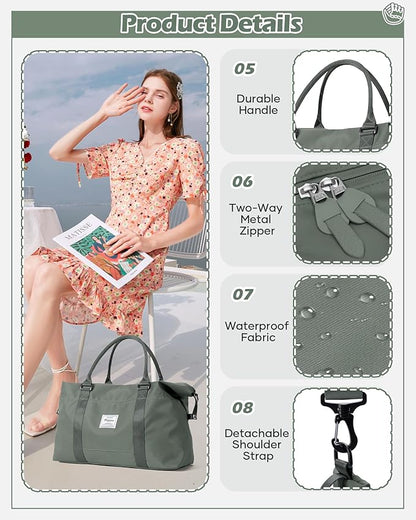 Gym Bag Womens,Travel Duffel Carry on Bag Sport Tote Bag Weekend Overnight Bag