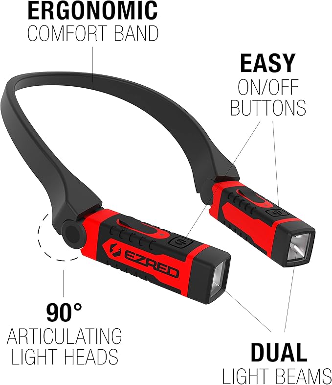 EZRED ANYWEAR Rechargeable Neck Light for Hands-Free Lighting - NK15