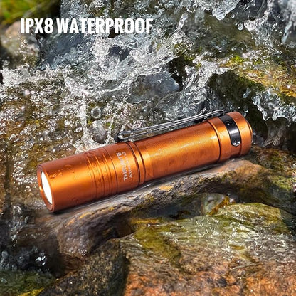 ThruNite Archer Pro V2 EDC Flashlight - 950 Lumens, USB-C Rechargeable, Tail Switch LED Penlight for Camping, Outdoor & Emergency - Cool White (Orange)