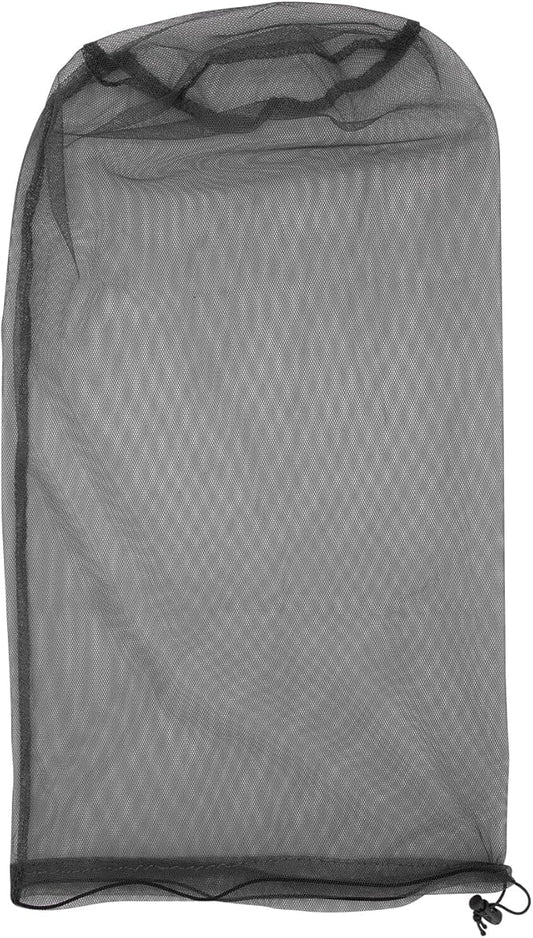 Dohia Mosquito Head Net Mesh with Drawstring Bug Face Netting Insect Net Mask Cover Mesh Face Shield for Men & Women Beekeeper Net Mask Protection D1-QWM (Black)