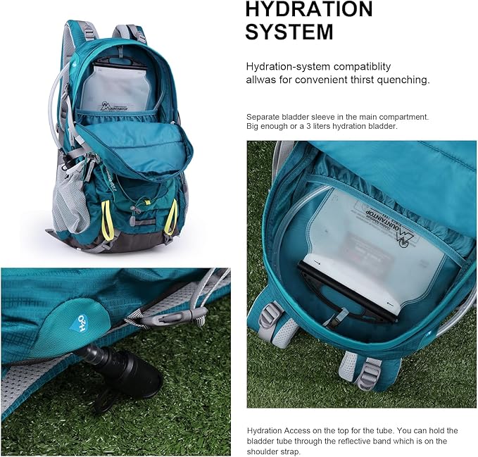 MOUNTAINTOP 40L Hiking Backpack Travel Daypack with Rain Cover for Outdoor Backpacking, Camping