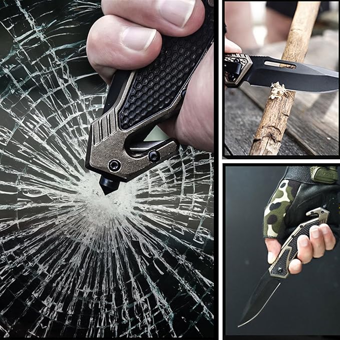 10MOONS Folding Pocket Knife, 8inch Assisted Opening Folding Knife, Tactical Pocket Knife Ourdoor Hiking Camping Tactical Survival and EDC