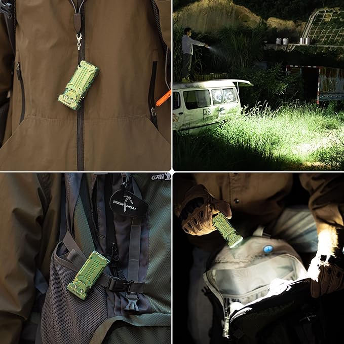 WUBEN X2 1,800 High Lumens Outdoor Pocket Flashlight 90+ High CRI, 175° Floodlighting Mini Rechargeable Flashlight for EDC, Camping, Night Walk, Emergency with 6 Light Modes, Type-C Charging Lanyard