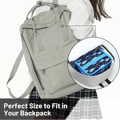 MIER Portable Thermal Insulated Cooler Bag Mini Lunch Bag for Kids, Blue Shark