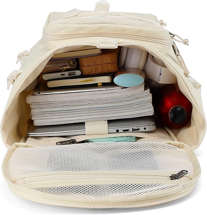 Gym Duffle Bag Backpack 4-Way Waterproof with Shoes Compartment for travel Sport Hiking laptop (Sea salt white) XL