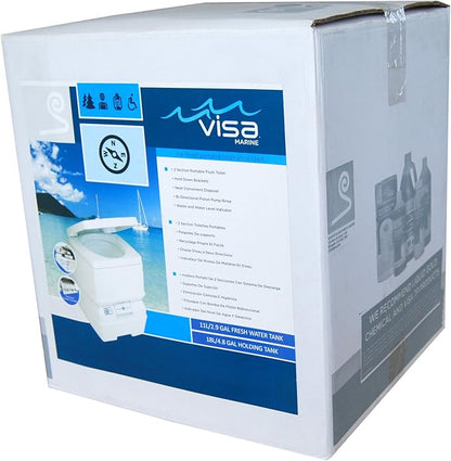 Dock Edge + Visa Marine Potty 18 Litre Toilet Grey (DEF319)