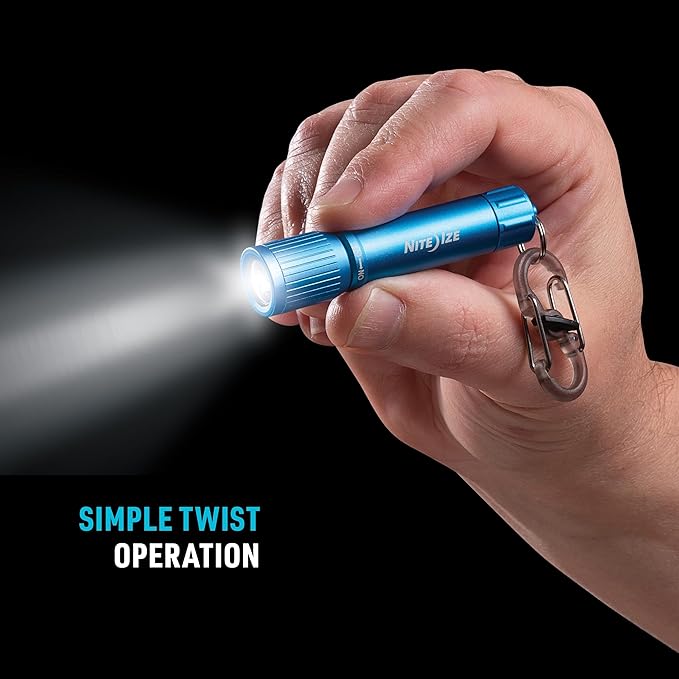 Nite Ize Radiant 100 Keychain Flashlight - Waterproof Mini Keychain Flashlight with Bright 100 Lumen Light - Waterproof Flashlight for Backpacks and Keys - Keychain Flashlight - Blue