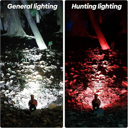 YIERBLUE Rechargeable Spotlight, Waterproof Handheld Flashlight, 200000 Lumens LED, 10000mAh Battery, IP67 Waterproof, 3 Adaptable Settings, 18W USB-C Port