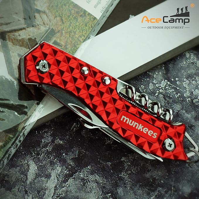 11-In-1 multifunctional pocket tool portable folding tool with blade, scissors, corkscrew, serrated, screwdriver,opener, for outdoor, disaster prevention, operation, camping tools