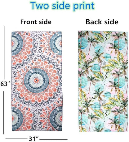 HAOKUN Microfiber Sand Free Beach Towel Blanket-Quick Fast Dry Super Absorbent Lightweight Thin Towel for Travel Pool Swimming Bath Camping Yoga Gym Sports Idea … (madala)