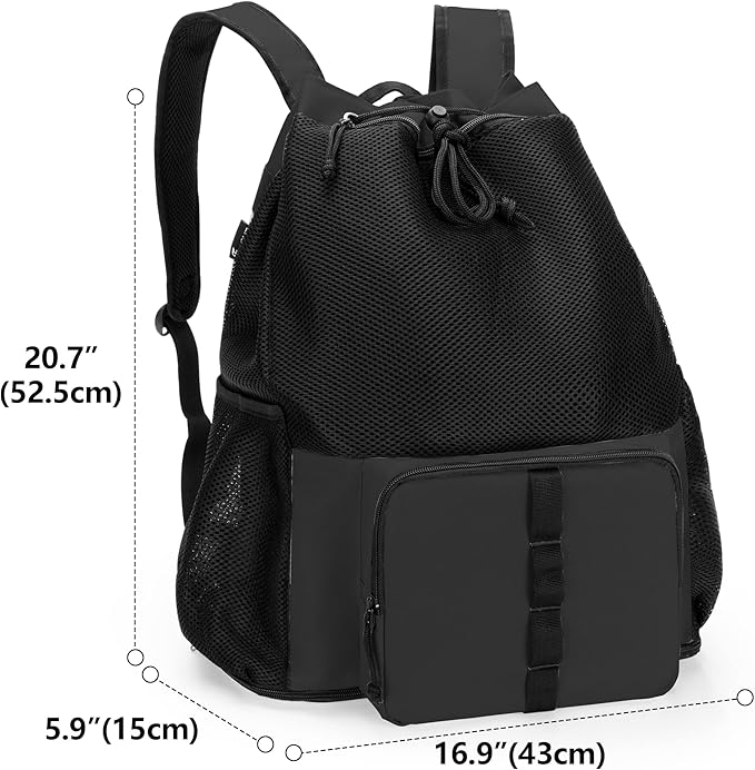 Fasrom Mesh Beach Bag Backpack with Zipper Bottom, Sport Gym Backpack for Swimming, Beach, Pool and Travel(Patent Design)