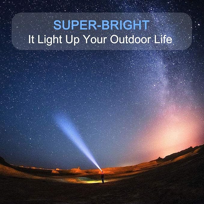 MODOAO LED Flashlight high lumens Waterproof Zoomable Flashlights for Emergencies, 5 Modes Tactical Flash Light for Camping and Home Use(5 Pack)