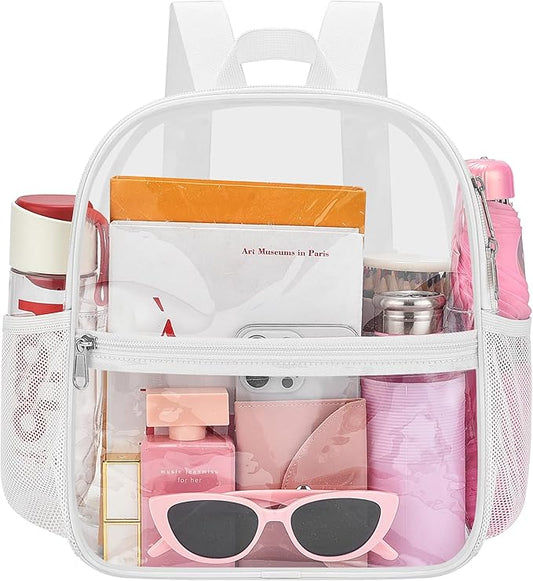 Oraben Clear Backpack for Stadium Events Stadium Backpack Waterproof 12x6x12 Clear Bag for Adult Concert Sport Work