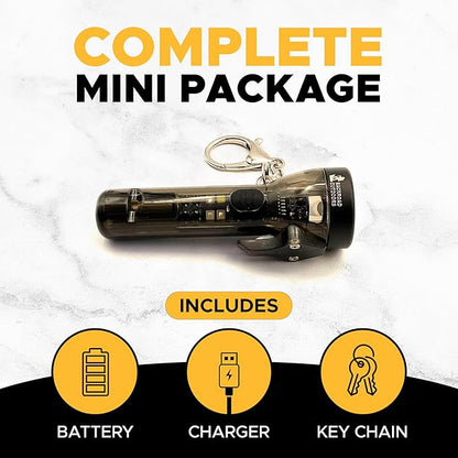 Multifunctional Portable 200 Lumen Rechargeable Keychain LED Flashlight