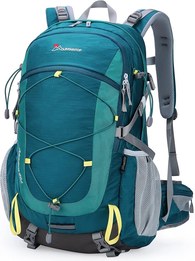 MOUNTAINTOP 40L Hiking Backpack Travel Daypack with Rain Cover for Outdoor Backpacking, Camping