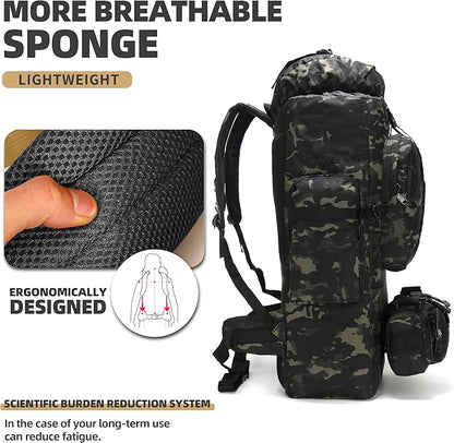 100L Camping Hiking Backpack Molle Rucksack Military Camping Backpacking Daypack