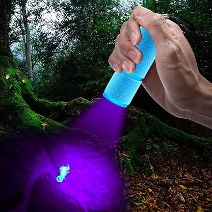 Rocutus LED Flashlight,4 Pack Small Glow Flashlights Mini LED Flashlights Rubber Coated Flashlights with 9 LED Lights,Portable Handy Lights for Camping, Hiking, Indoor,Nail Gel Dryer
