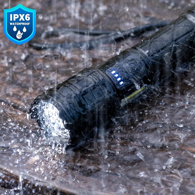 Rechargeable LED Flashlights High Lumens, 990000 Lumen Super Bright Flashlight with 7 Modes & Waterproof, Powerful USB Rechargeable Handheld Flash Light for Camping Home