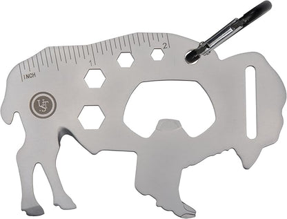 UST Tool-a-Long Multi-Tool Carabiners with Durable, Compact Stainless Steel Construction for Hiking, Kayaking, Camping, Travel and Outdoor Survival