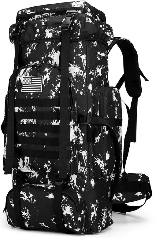 70L Camping Hiking Military Tactical Backpack Outdoor Water-Repellent Adjustable Sport Bags