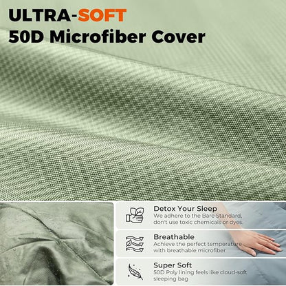 KingCamp Sleeping-Bags Down Sleeping Bag for Adults, Recycled 700 FP Cold Weather 3-4 Season Sleeping Bag