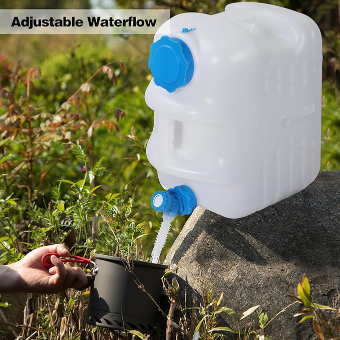 REDCAMP 8.2 Gallon Water Container with Spigot, Portable Emergency Water Storage Tank, BPA Free Water Jug for Camping Outdoor Hiking (31L,White)