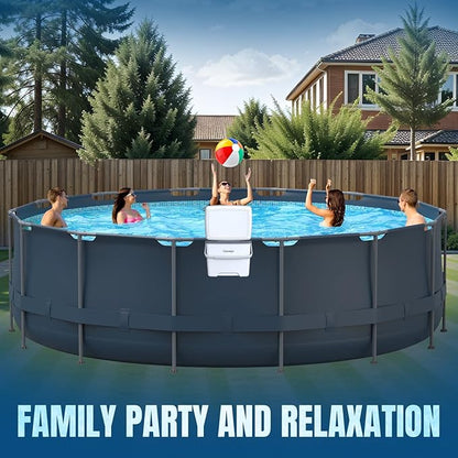 Pool Cooler, 13L Insulated Cooler Hard Cooler with Ice Crystal Box, Poolside Cooler Keeps Ice for up to 72 Hours, Portable Above Ground Pool Accessories, Pool Parties, Beach BBQ, Camping