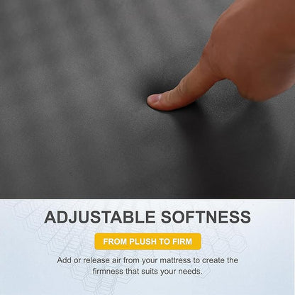 UPWELL Self Inflating Sleeping Pad Truck Camping Thick Mattress for Tesla Model Y Solid Foam 4 Season Car Bed Mattress Portable Roll Up Bed Grey