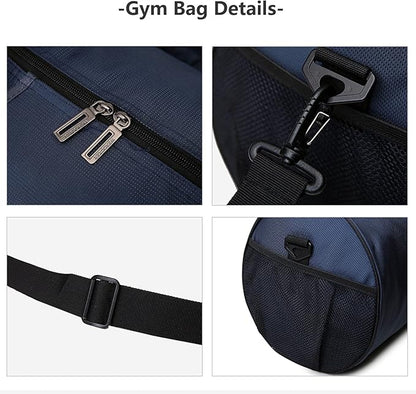 Sports Gym Bag for Men Women with Wet Pocket & Shoes Compartment,Small Travel Duffel Bag