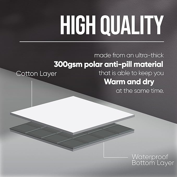 EverSnug Large Waterproof Outdoor Blanket - Extra Thick Premium Quilted Fleece, Waterproof & Windproof, Great for Camping, Picnics, Beaches, Stadiums, Dogs