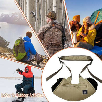 Heated Hand Muff, Electric Heating Hand Warmer Pouch, Suitable for Outdoor Hunting, Sports, Photography, Golf, Hike, Football, Snow Camping in Cold Winter Keep Warmth